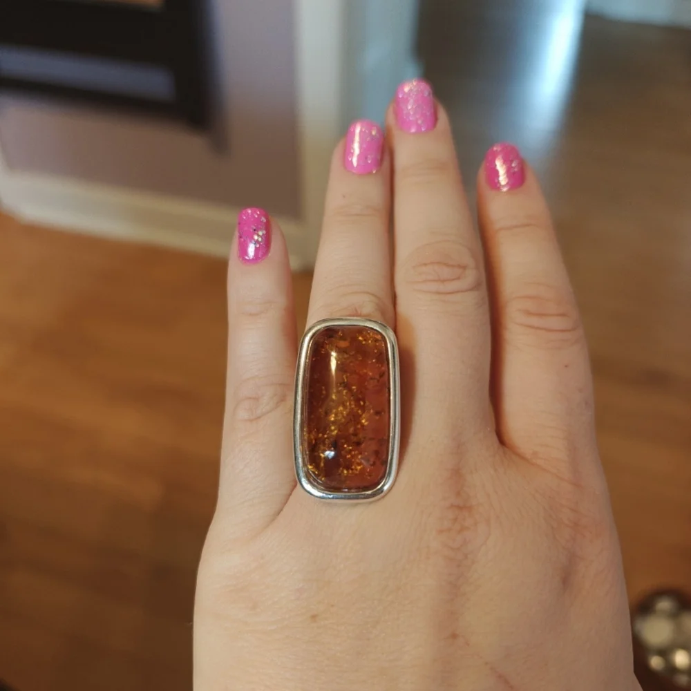 925 Midwest Amber Ring - Picture 6 of 16